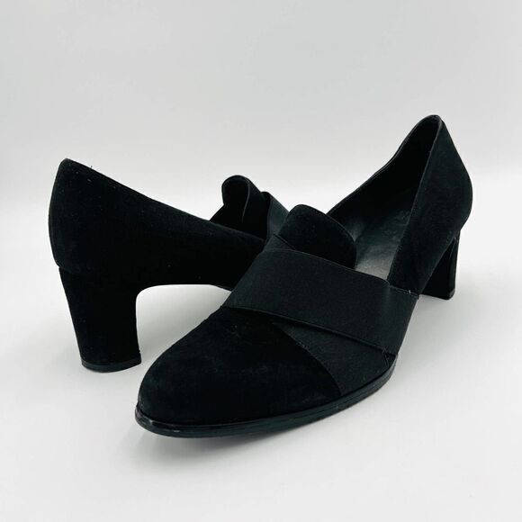 Stuart Weitzman Suede Black Pumps Size 9 - Picture 8 of 13